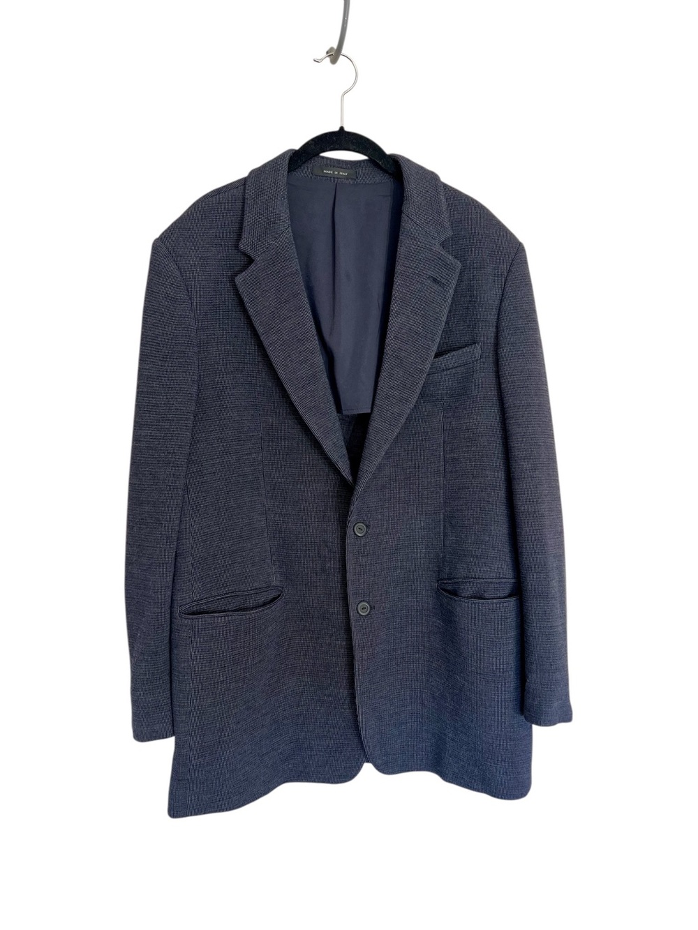 Emporio Armani Johnny Line Size 56 Wool Blend Knit Sweater Blazer Made in Italy